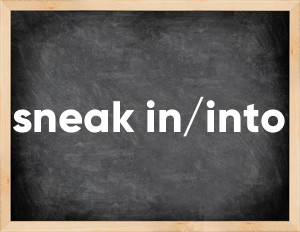 3 forms of the verb sneak in/into