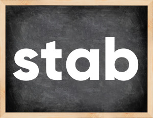 3 forms of the verb stab