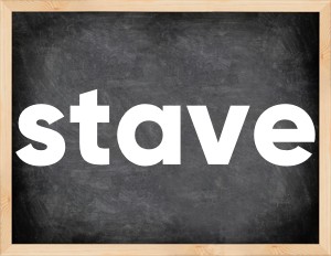 3 forms of the verb stave