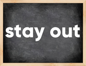 3 forms of the verb stay out