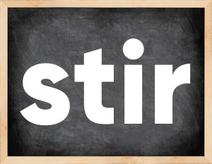 3 forms of the verb stir