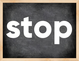 3 forms of the verb stop