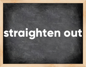 3 forms of the verb straighten out