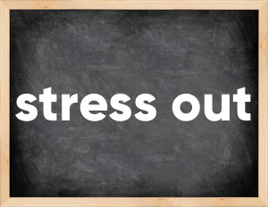 3 forms of the verb stress out