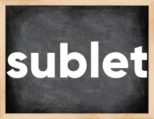 3 forms of the verb sublet