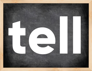 3 forms of the verb tell