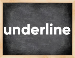 3 forms of the verb underline