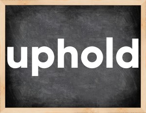 3 forms of the verb uphold