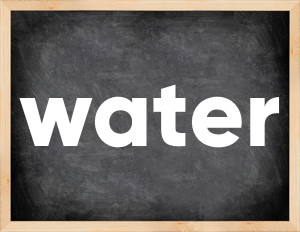 3 forms of the verb water
