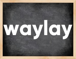 3 forms of the verb waylay