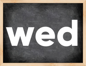 3 forms of the verb wed