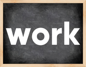3 forms of the verb work